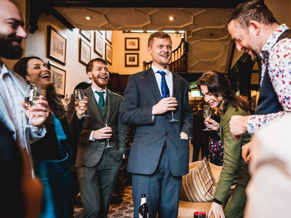 Jason entertaining at wedding with magic